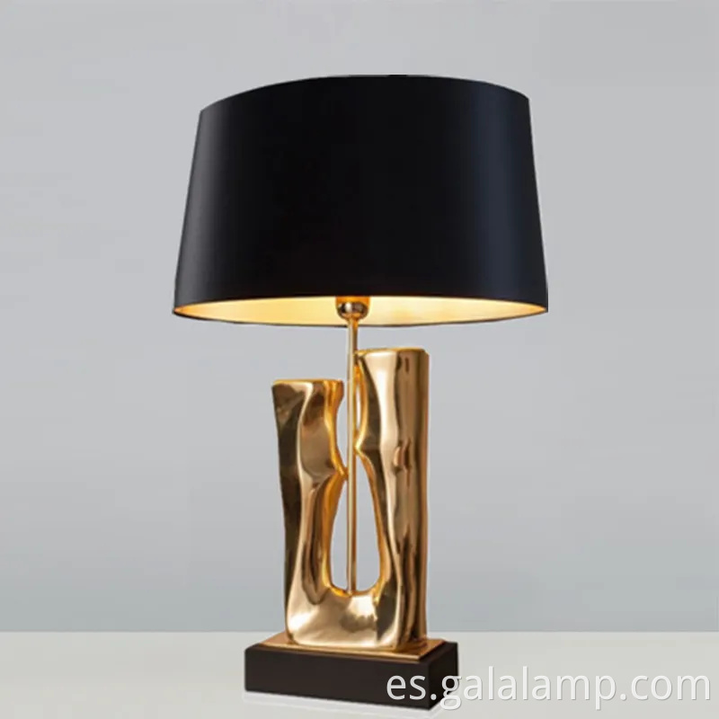 Lámpara de escritorio minimalista de lujo, accesorio de iluminación de resina de dormitorio de arte creativo